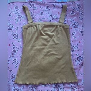 Aeropostale | golden yellow soft square neck tank top